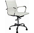 Reflect White Leather Effect Swivel Chair