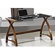 Spectrum Real Wood Veneer Rectangular Desk Walnut