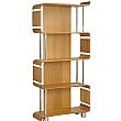 Spectrum Real Wood Veneer Bookcase Oak