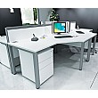 Presence Ergonomic Desks Silver & White