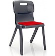 Titan One Piece Classroom Chair With Red Seat Pad