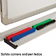 Safety corners and pen ledge