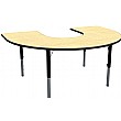 Height Adjustable Horseshoe Theme  Table Oak