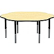 Height Adjustable Flower Theme Table Oak