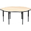 Height Adjustable Flower Theme Table Maple