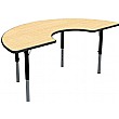 Height Adjustable Arc Theme Table Oak