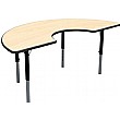 Height Adjustable Arc Theme Table Maple