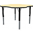 Height Adjustable Clover Theme Table Oak