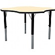Height Adjustable Clover Theme Table Maple