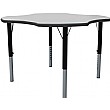 Height Adjustable Clover Theme Table Grey