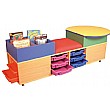 Mobile Kinder Seat, Tray & Activity Storage Unit