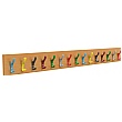 Multi-Coloured Classroom Coat Hook Rails 15