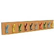 Multi-Coloured Classroom Coat Hook Rails 10