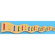 Multi-Coloured Wave Classroom Coat Hook Rails