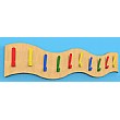 Multi-Coloured Wave Classroom Coat Hook Rails