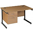 Solar Cantilever Rectangular Desks With Single Ped