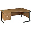 Solar Cantilever Ergonomic Desks With Single Ped