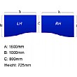 Solar Panel End Wave Desks With Single Fixed Ped