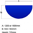 Solar Semi Circular Folding Tables