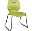 Scholar Premium Skid Base Chair - Lime Green