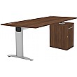 Protocol iBeam Rectangular Desk With Cupboard Pede