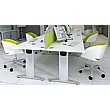 Protocol iBeam Double Wave Desk With Cupboard Pedestal