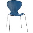 Curve Polypropylene Bistro Chair Blue