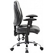 Select Ergonomic Leather Operator Chair - Side