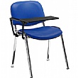 Swift Vinyl Conference Chair with Chrome Frame with Plastic Writing Tablet (Pack of 4 Chairs)