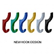 Multi-Coloured Wave Classroom Coat Hook Rails