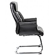 Jersey  Executive Leather Faced Visitor Armchairs