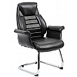 Jersey  Executive Leather Faced Visitor Armchairs