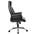Jersey High Back Executive Leather Faced Armchair