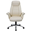 Jersey High Back Executive Leather Faced Armchair