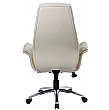 Jersey Cream High Back Executive Leather Faced Armchair