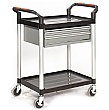 Proplaz 2 Shelf Trolley With Drawers