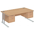 Commerce II Deluxe Rectangular Office Desks With D