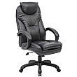 Tuscany High Back Black Leather Manager Chairs