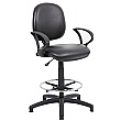 Comfort Leather Faced Draughtsman Chair