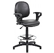 Comfort Leather Faced Draughtsman Chair