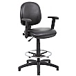 Comfort Leather Faced Draughtsman Chair