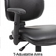 Comfort Leather Faced Draughtsman Chair