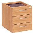 Commerce II 3 Drawer Fixed Pedestals