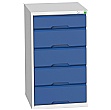 Bott Verso Drawer Cabinets - 525mm Wide x 900mm High - 5 Drawers