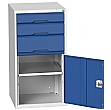 Bott Verso Drawer Cabinets - 525mm Wide x 1000mm High - 3 Drawers With Cupboard