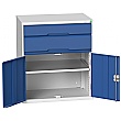 Bott Verso Drawer Cabinets - 800mm Wide x 900mm High - 2 Drawers With Cupboard