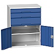 Bott Verso Drawer Cabinets - 800mm Wide x 1000mm High - 3 Drawers With Cupboard