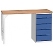 Bott Verso Pedestal Benches - 525mm Pedestal With 5 Drawers