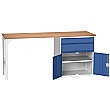 Bott Verso Pedestal Benches - 800mm Pedestal With Cupboard & 2 Drawers