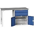 Bott Verso Pedestal Benches - 800mm Pedestal With Cupboard & 2 Drawers